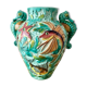 Spanish ceramic vase aquatic decoration