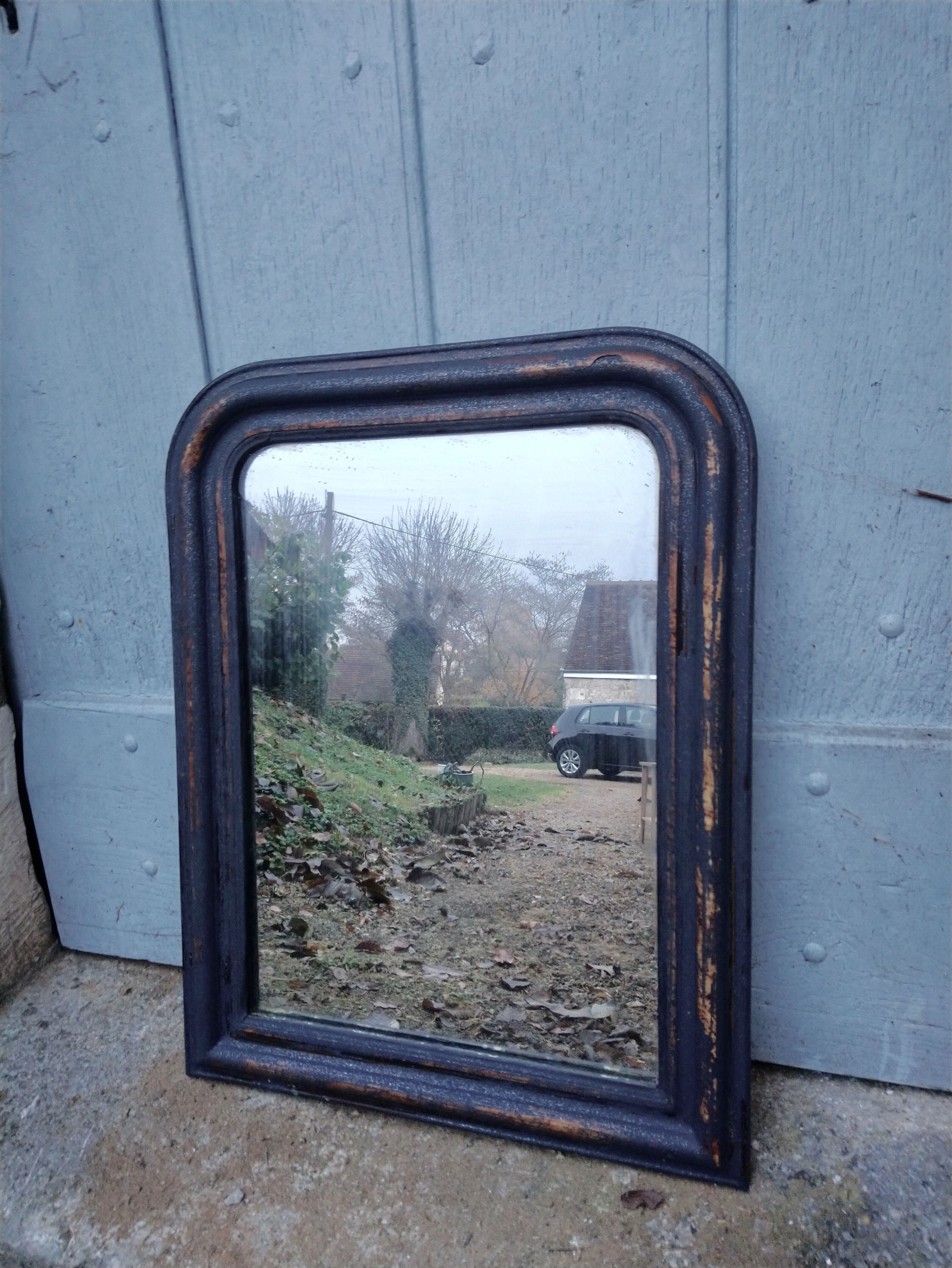 Mirror Louis Philippe patinated black 51 x 66