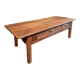 Old French rustic coffee table in cherry wood.
