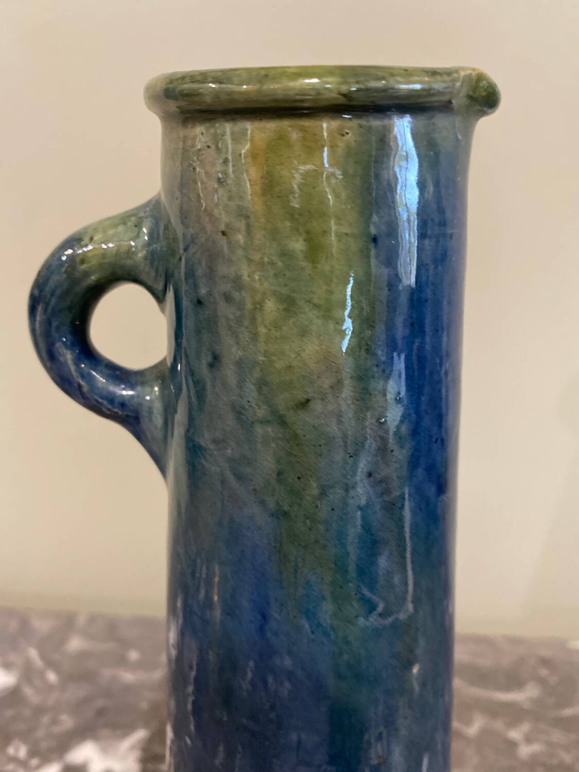 Glazed stoneware vase