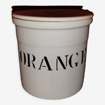 Vintage orange Charolles pot