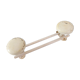 Double coat hook in vintage white lacquered metal