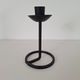 Black wrought iron candlestick