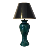 Table lamp in green lacquered porcelain, Italy 70s