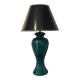 Table lamp in green lacquered porcelain, Italy 70s