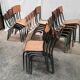Lot ancienne chaises d'école vintage