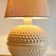 Pale pink ceramic lamp from the 90s