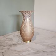 Vase en porcelaine à décor floral doré Johann Seltmann