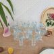 Ensemble de 8 verres à vin ballon Myosotis Veronica vintage