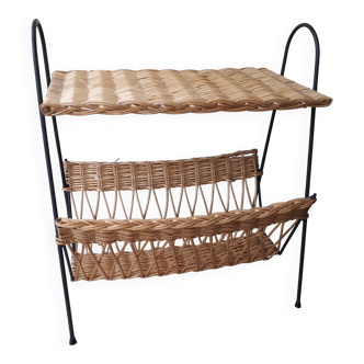Wicker side table