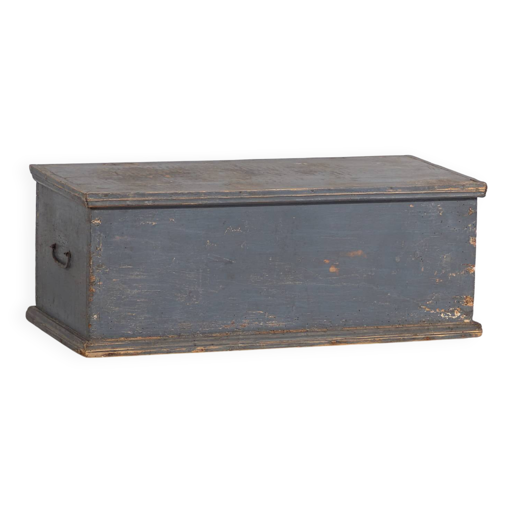 Petite malle bleue ancienne (c.1920) #35