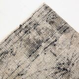 Tapis de course turc vintage en laine douce délavée, bleu marine, 2x9