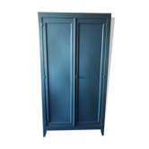 Armoire parisienne vintage bleu paon