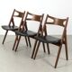 CH29P Sawbuck Dining Room Chairs, Set of 3