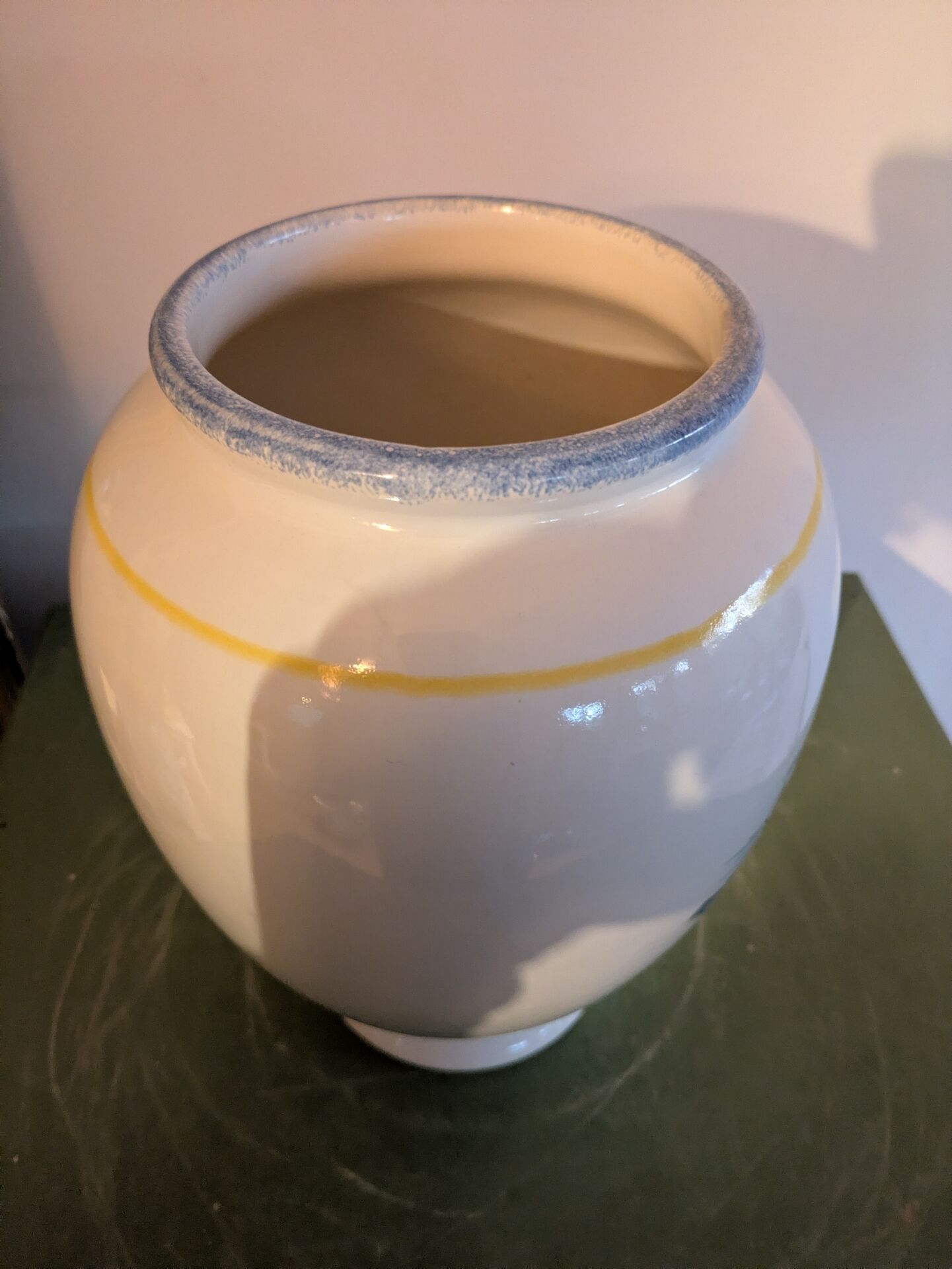 Vintage ceramic vase from Pornic – Hand-painted Breton decoration