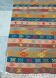 Traditional handmade multicolored striped margoum rug -150x75cm