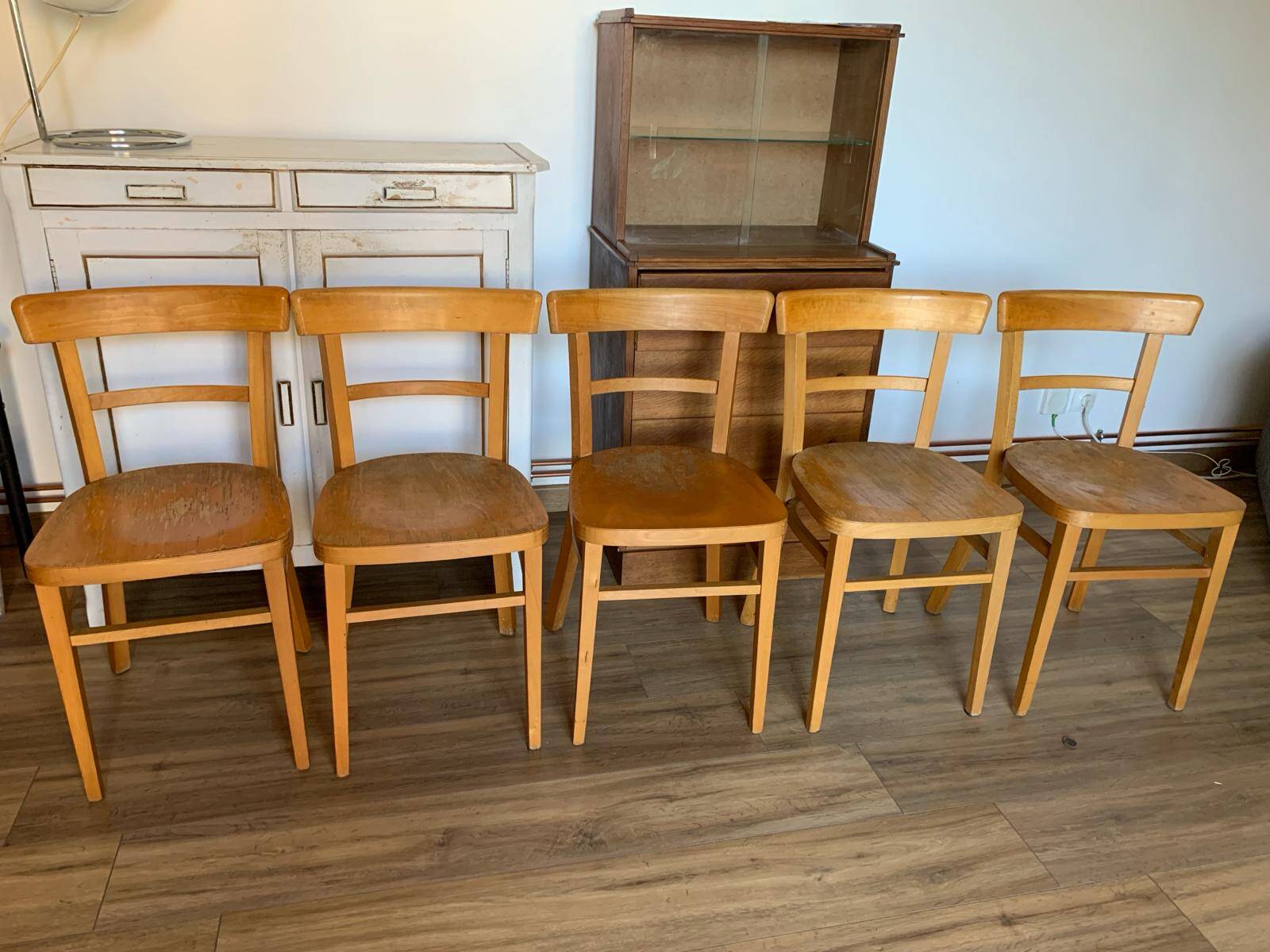 Set of 5 bistro chairs