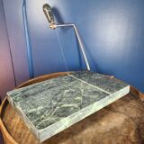 Foie gras or cheese cutter in vintage green marble.