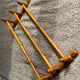 Old wooden towel rack 3 arms