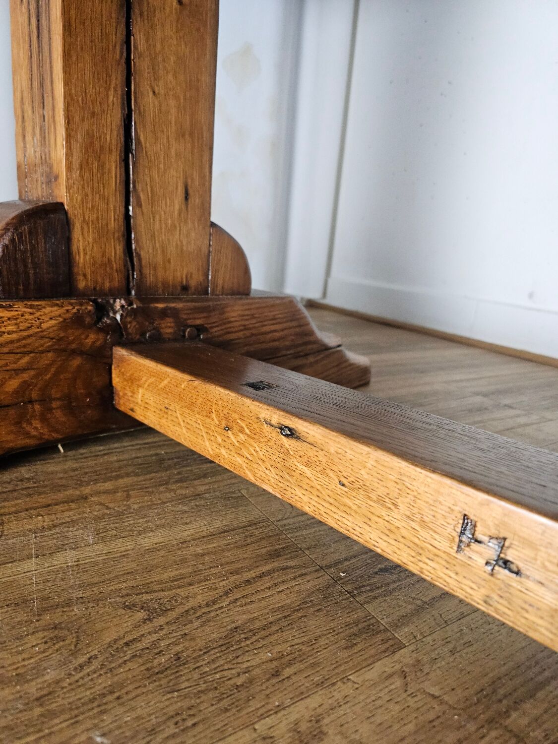 Authentic solid wood monastery table