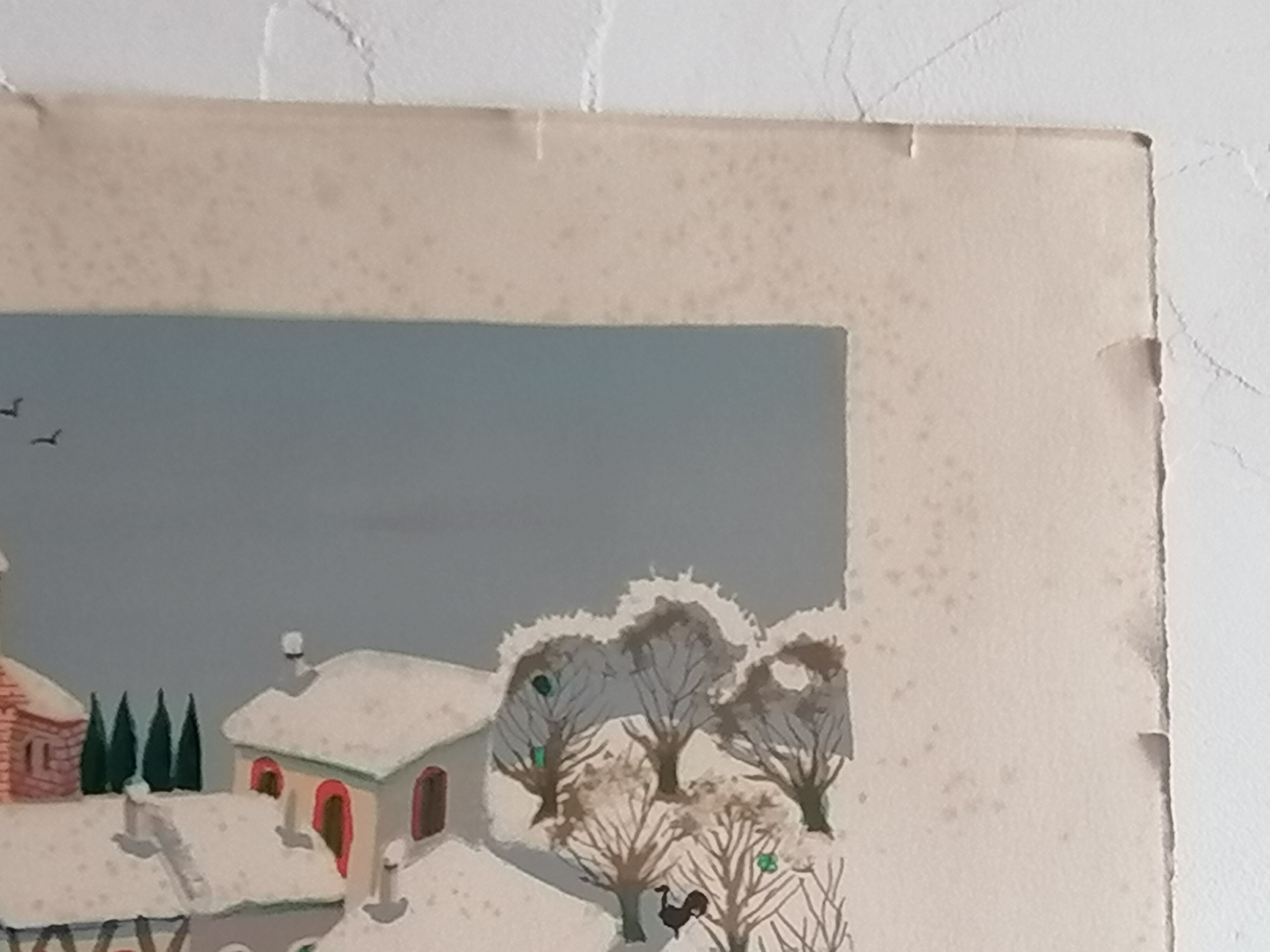 Lithography. Mady DE LA GIRAUDIERE (1922-2018) Naïve art . Signed. Numbered.