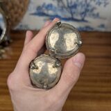 Indian Kutch 800 Silver Open Salt Cellar Pair of 800 Silver Salt Cellars