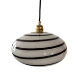 Spiral glass pendant light