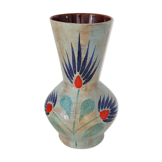Vintage hand painted ceramic vase
