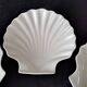 6 white Limoges porcelain shell-shaped dishes