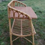 Rattan bedside table