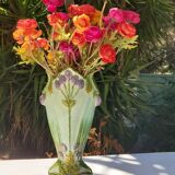 Art Nouveau ceramic dabbling vase