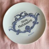 Tharaud Limoges Sem Phelandrii porcelain apothecary plate