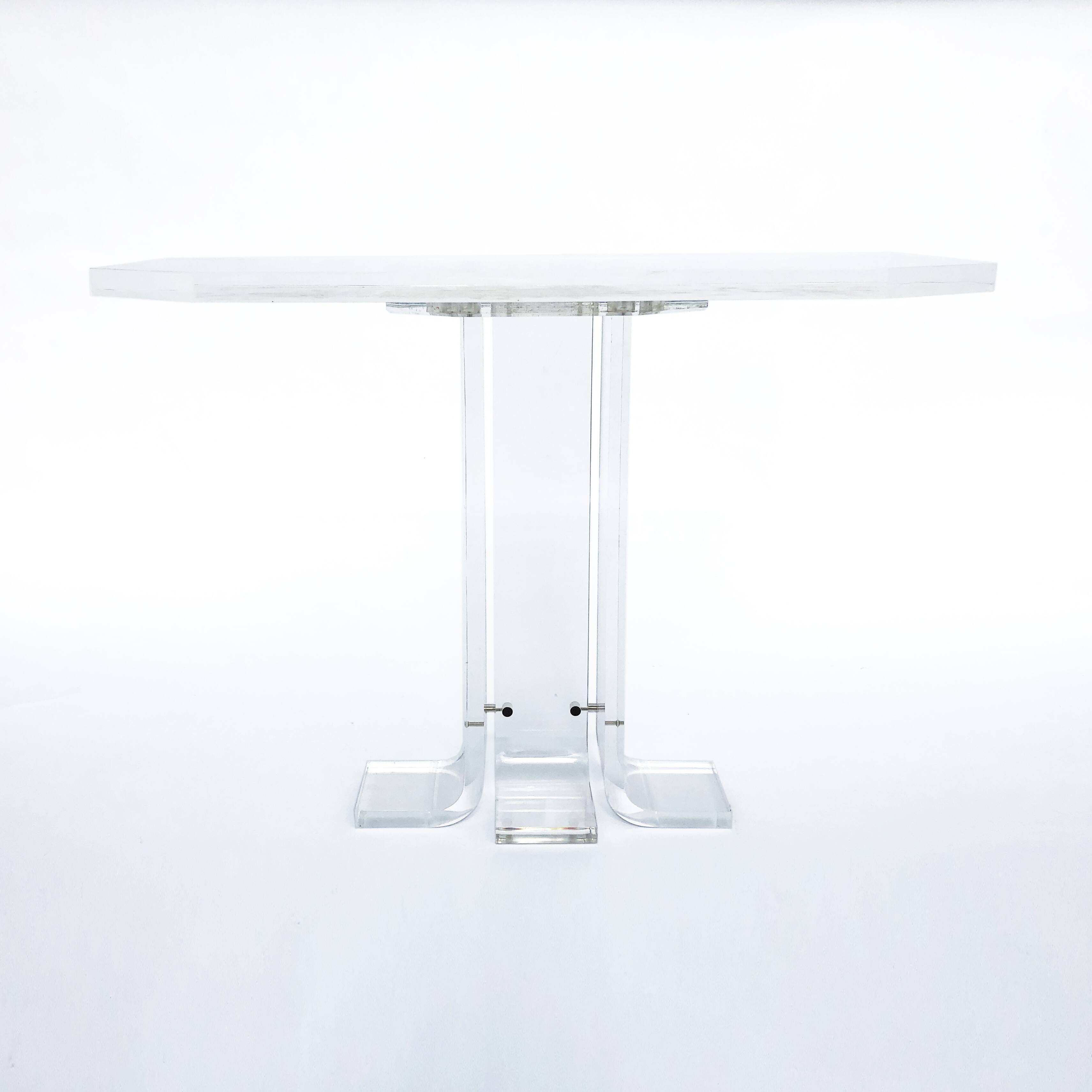 1970s lucite table hollywood regency perspex acrylic vintage postmodern space charles hollis jones