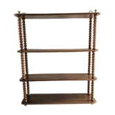 Vintage shelf turned wood and brass