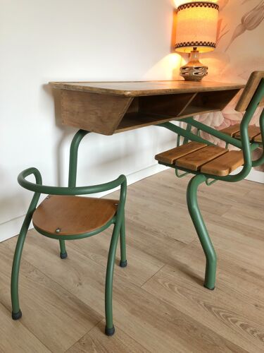 4 chaises d'école maternelle de Jacques Hitier, années 50
