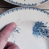 4 deep plates in Sarreguemines earthenware, Tsarine model