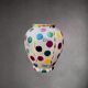 Vase Hubert Bequet Quaregnon en Faïence Nacrée Décor Confetti - Années 50-60