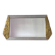 Miroir art déco en bois glace biseautée
