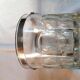 Glass and metal ice bucket
