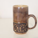 Set of 4 vintage mid century brutalist tea mugs by David Sharp