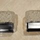Set of 2 hammered glass wall lights