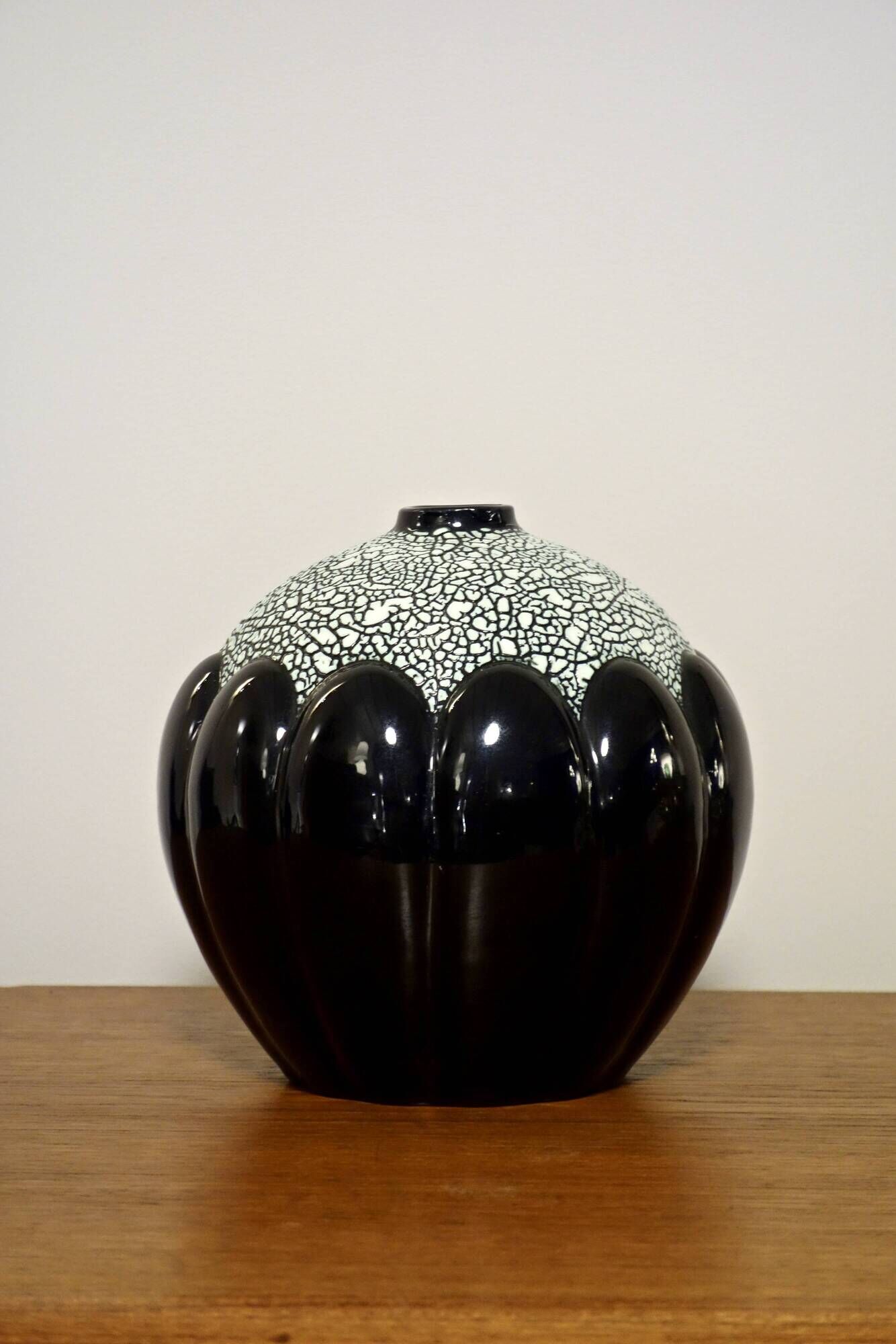 Art Deco Ball Vase by Saint Clément, France 1930's