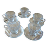 Vintage Duralex cups and saucers