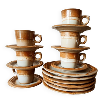 Coffee service and dessert in stoneware west Germany