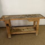 Old wooden craft workbench