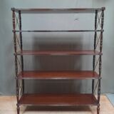 Five-tray floor in varnished mahogany