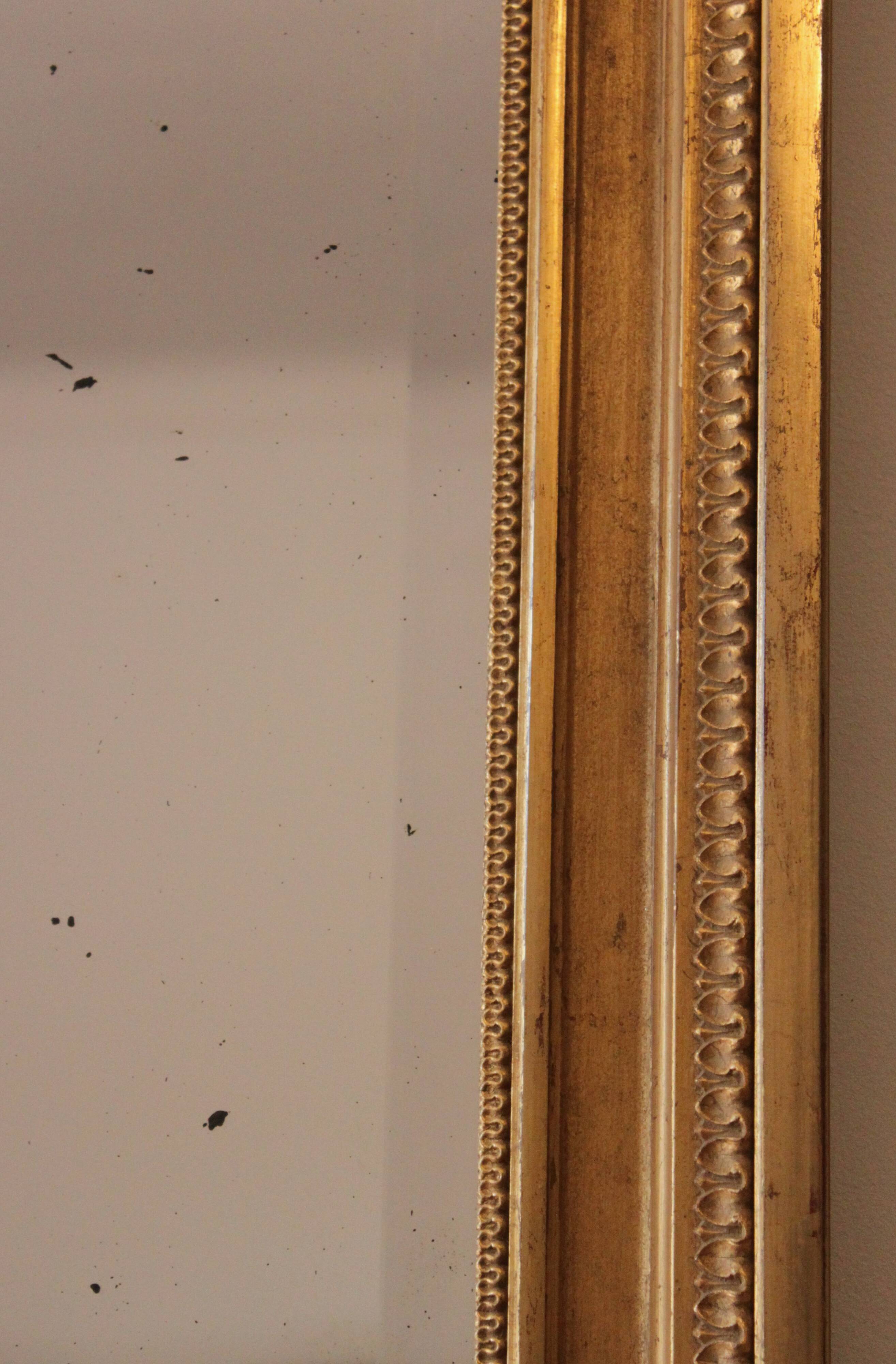 Large bevelled gold mirror