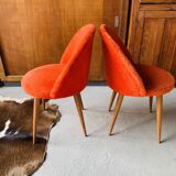 Set of 2 orange moumoute chairs