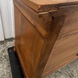 Commode Française Louis Philippe Milieu 19ème Siècle En Ronce De Noyer
