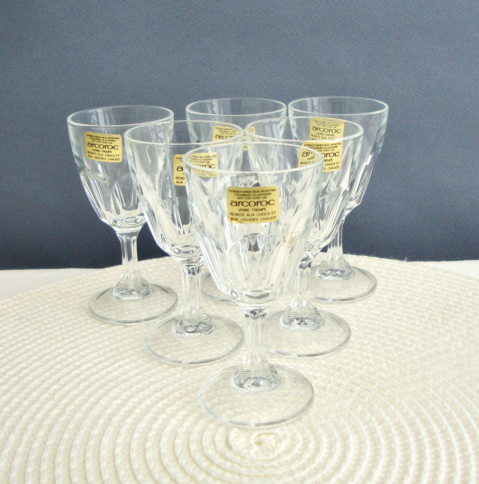 Suite de 6 verres Arcoroc